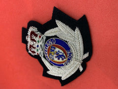 Cleveland Police Hat Badge British Police Hand Embroidered Bullion Wire Cap Badge