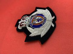 Cleveland Police Hat Badge British Police Hand Embroidered Bullion Wire Cap Badge