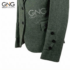 Lovat Green Wool Argyll Jacket with Crail Cuffs | Traditional Scottish Highland Jacket