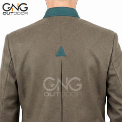 Men’s Bavarian Trachten Jacket Olive Green with Green Trim – German Traditional Jacket