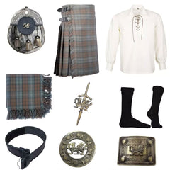 Men's Black Watch 8 PCS Scottish Traditional Highland Wedding Kilt Outfit