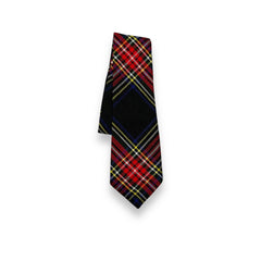 Men's Scottish Black Stewart Tartan tie Formal Tie For Wedding