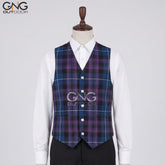 Men's Wedding Pride of Scotland Tartan Vest 5 Button Scottish Kilt Waistcoat