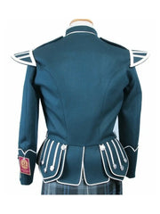 Men's Scottish Green Doublet Kilt Jacket - Military Piper Drummer Doublet Jacket