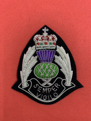 Scotland Police Hand Embroidered Bullion Wire Cap Badge Police Hat Badges