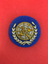 United Nations Hand Embroidered Bullion & Wire Cap Badge UN Beret cap Badge