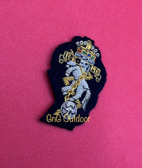King’s Crown REME Officer’s Beret Badge REME Embroidered Bullion Wire Cap Badge