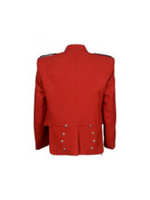 Men's Scottish Red Wool Prince Charlie Jacket 3 Button Vest Kilt wedding Jacket