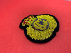 Coast Guards Hand Embroidered Cap Badge CG Bullion And Wire Cap Badge Red Velvet Crown