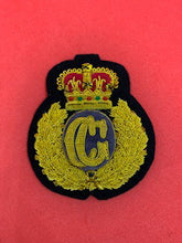 Coast Guards Hand Embroidered Cap Badge CG Bullion And Wire Cap Badge Red Velvet Crown