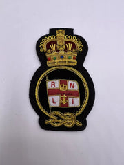 RNLI Crew Cap Badge RNLI Crew Member Hand Embroidered Bullion Wire Hat Badge