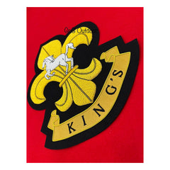King’s Regiment Bikers Badges KR Hand Embroidered Biker’s Jacket Crest Motorbike Patches Large Size Motorbike’s Crest