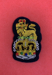 General Staff Officer Beret Badge on Black Hand Embroidered With Bullion & Wire