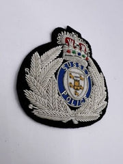 Sussex Police Hand Embroidered Bullion Wire Hat Badge Sussex Police Cap Badge