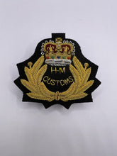 H.M. Customs And Excise Officers Embroidered Cap Badge Obsolete Custom Badges