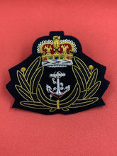 Royal Navy Chaplains Queen’s Crown Cap Badge Royal Navy Bullion Wire Hat Badge