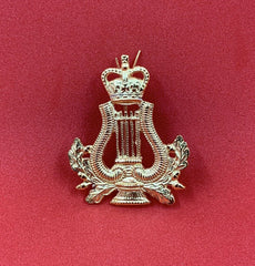 British Army Bandsman’s cap badge Queens Crown Metal Cap Badge