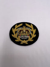 WO2 Crown And Wreath Mess Dress Badge WO2 Hand Embroidered Gold Crown On Black