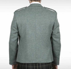 Men's Lovat Green Argyle Kilt Jacket With Waistcoat Highland Wedding Customized kilt Jacket