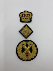 Hand Embroidered With Gold Bullion Wire Rank Set Shoulder Rank Badges