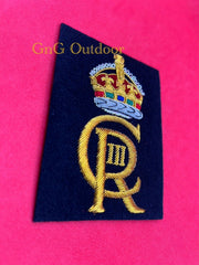 His Majesty The King’s Cypher CIIIR Gold Hand Embroidered Cypher Blazer Badge