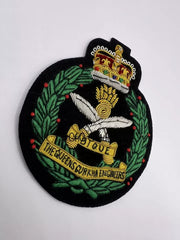 Queen’s Gurkha Engineers Regimet Blazer Badge QGE Hand Embroidered Bullion Badge