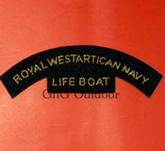 Royal Westarctican Navy Life boat Hand Embroidered Shoulder Flashes Pairs