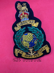 King’s Crown The Corps of Royal Marines Green Laurel Embroidered Blazer Badge