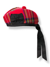 Scottish Glengarry Royal Stewart Piper Bonnet Hat Highlander Military Kilt Cap