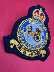 King’s Crown Royal Air Force No 1 Squadron Badge RAF Machine Embroidered Patch