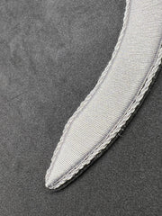 Silver Bullion Wire Officer Hat Peak 20mm Silver Embroidered Uniform Cap Peak