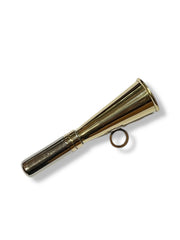 Small Brass Gamekeeper Hunting Horn 12cm Compact Call for Hunting and Outdoor Use
