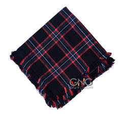 Men Scottish Black Magic Tartan tie With Fly Plaid and Flashes