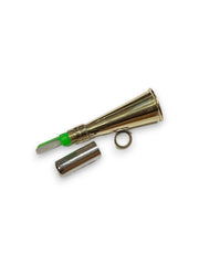 Small Brass Gamekeeper Hunting Horn 12cm Compact Call for Hunting and Outdoor Use