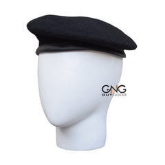 Military Black Wool Beret Hat Men Army Beret Cap Size Small - 2XL