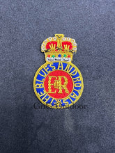 Queen’s Crown Blues And Royals Hand Embroidered Bullion Wire Beret Badge