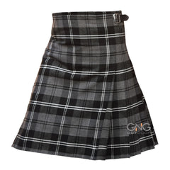 Men's 8-Yard Hamilton Grey Tartan Kilt Traditional Highland Wear