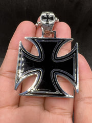 Iron Cross Silver Pendant Celtic Schwartz Knights Templar Maltese Pendant