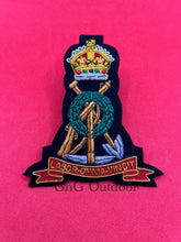 King’s Crown Royal Pioneer Corps Hand Embroidered Bullion Wire Blazer Badge
