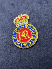 Queen’s Crown Blues And Royals Hand Embroidered Bullion Wire Beret Badge