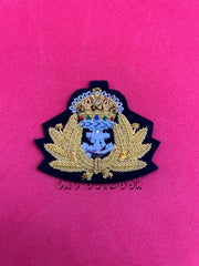 King’s Crown Royal Navy Officer’s Hat Badge Navy Hand Embroidered Cap Badges