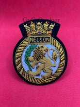 HMS Nelson Blazer Badge Royal Navy Nelson Hand Embroidered Wire Blazer Badge