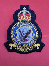 King’s Crown Royal Air Force No 6 Squadron Badge RAF Machine Embroidered Patch