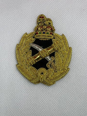 General Officer Cap Badge Hand Embroidered Bullion Wire General Hat Badge