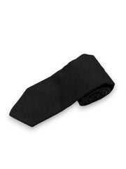 Men's Scottish Plain Black Tartan Tie Formal Tie For Wedding
