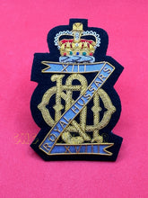 13th / 18th Royal Hussars Hand Embroidered Bullion And Wire Blazer Badge