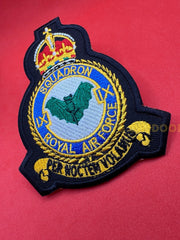 King’s Crown Royal Air Force No 9 Squadron Badge RAF Machine Embroidered Patch