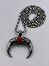 Viking Neck Pendant Double Horn Two Side Necklace Biker And Gothic Pendant