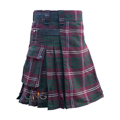 Men's Scottish Crawford Tartan Leatherstrap kilt Highland Wedding kilt