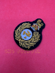 King’s Crown Royal Marines Commandos Hand Embroidered Bullion Wire Beret Badge